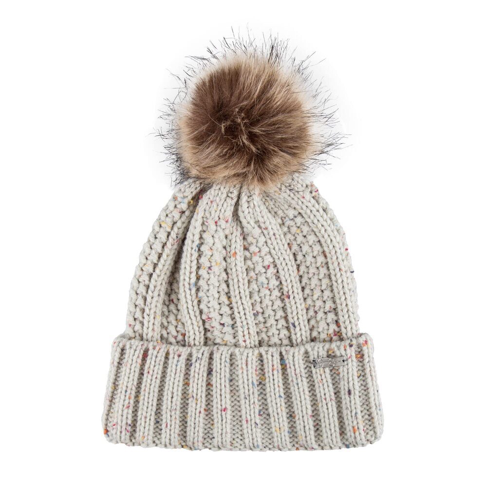 6134 Speckled Knit Beanie, Light Grey, One Size